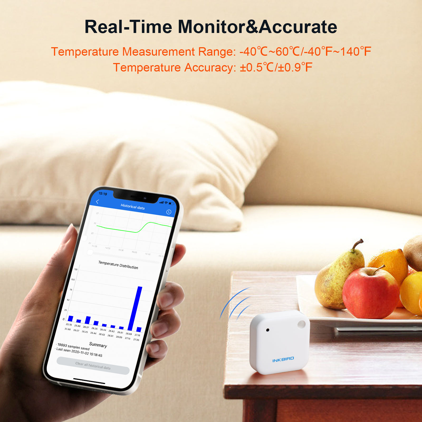 INKBIRD IBS-TH2 Bluetooth magn – Digital Hygrometer Probe recenzja i cena